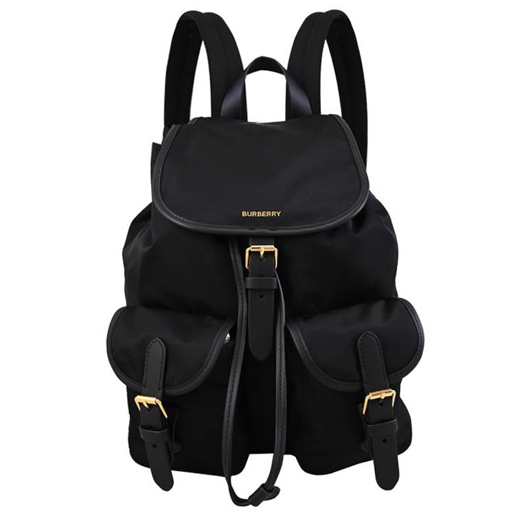 🇬🇧 BURBERRY 精典款 金屬LOGO尼龍後背包 (附購證)
