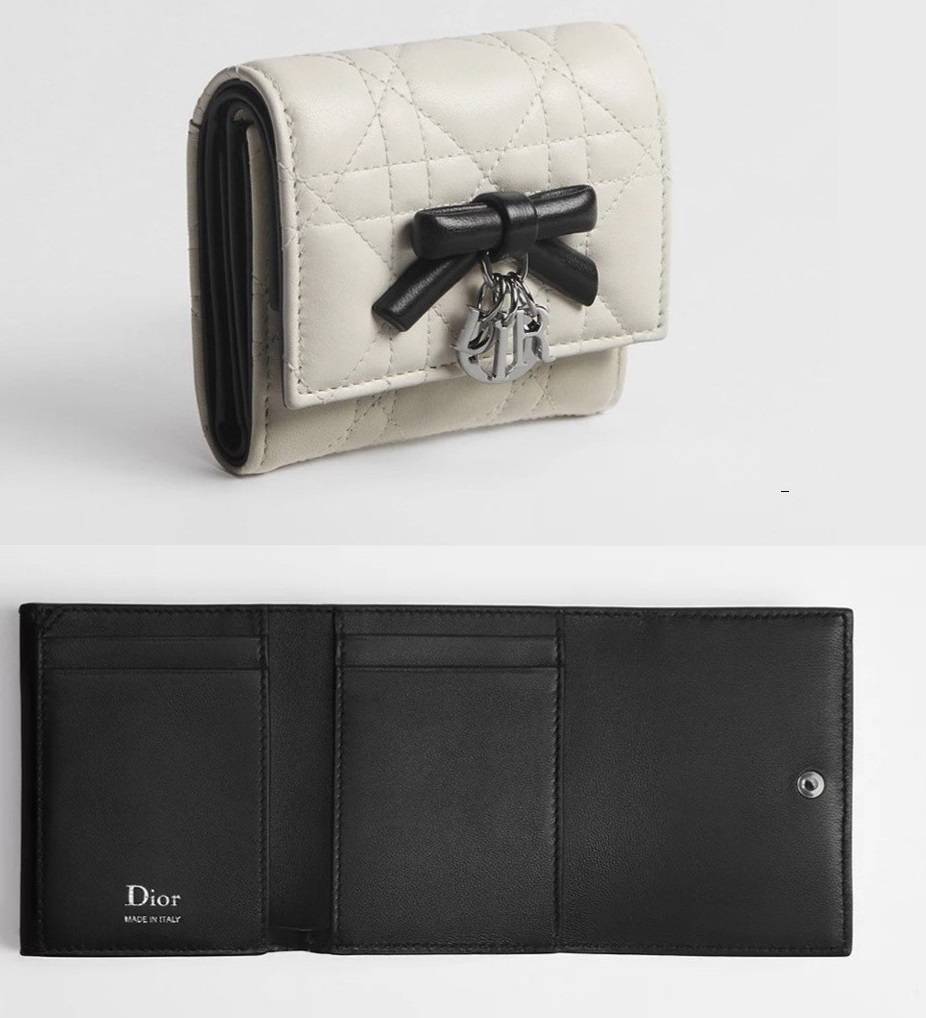 🇯🇵日本限定款 限定色 2026  Dior Lady Lotus 經典三折蝴蝶結 短夾 錢包 零錢包(附購證)