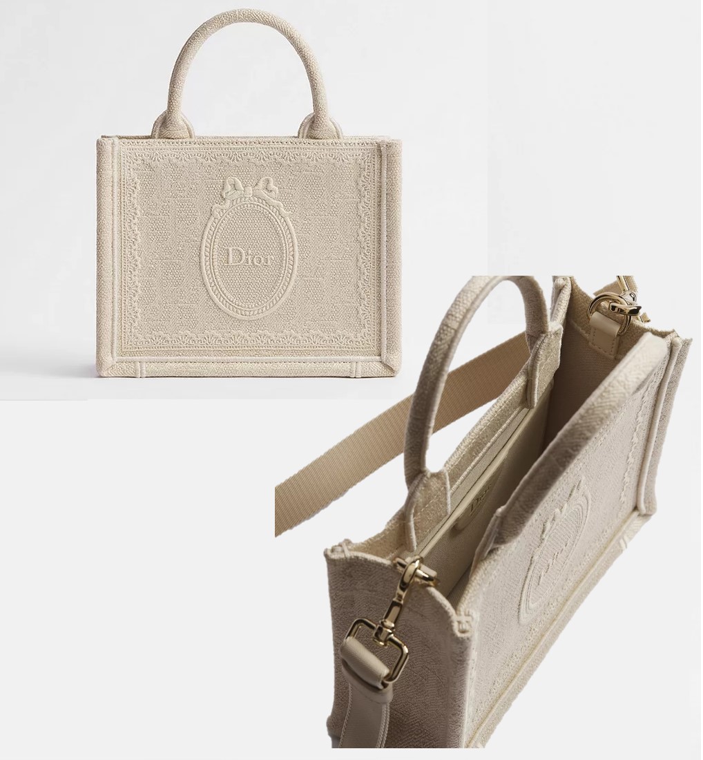 🇯🇵日本 2026 奶杏色Dior Book Tote 迷你手提包(附肩帶)(附購證)